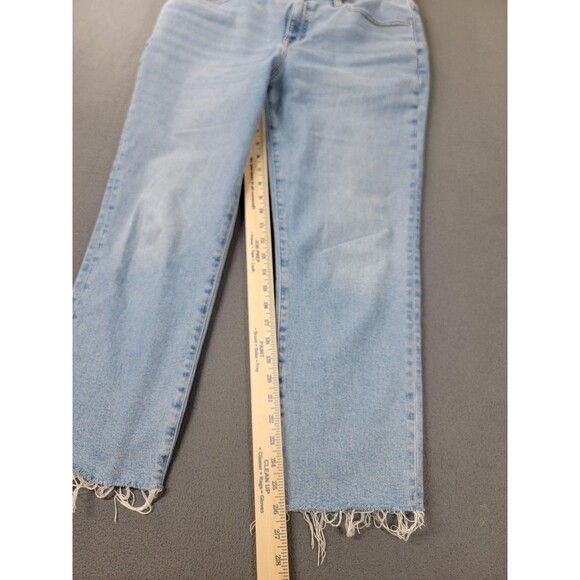 J.Crew Jeans Womens 30x31 Light Wash Essential Straight Raw Hem Stretch CD679 - Picture 2 of 12